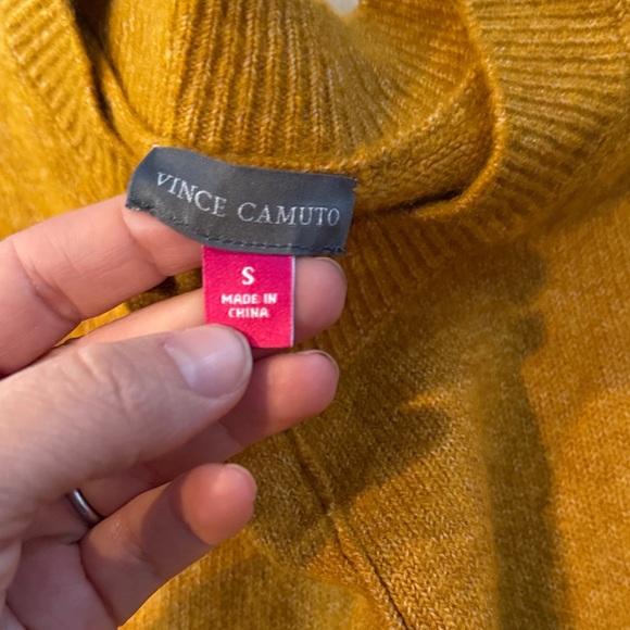 Vince Camuto Women's Mustard Crewneck Sweater - Picture 2 of 3